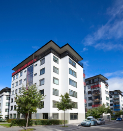 Elastomeric bearing pads enhancing structural stability in buildings.